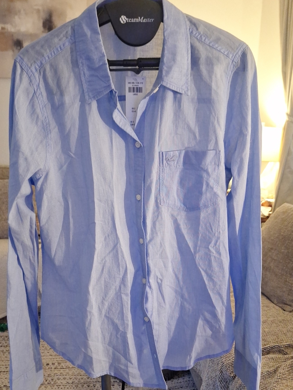 NWT Light Blue Long-Sleeve Button-Up Shirt
